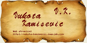 Vukota Kamišević vizit kartica